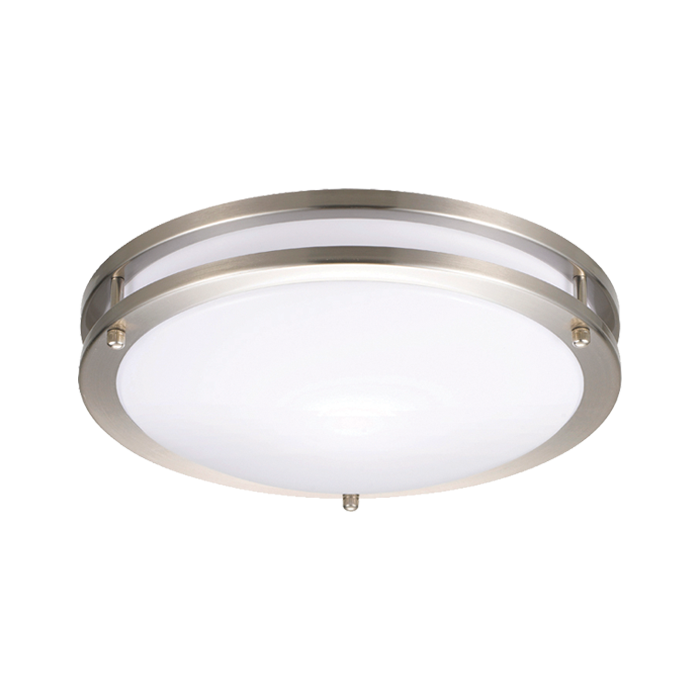 LED Flush Mount Light - Dual-Ring, 14 Inch, 21W, Selectable CCT, 1,600 Lumens, 120 VAC