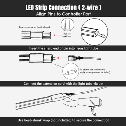 Yescom 110V LED Controller & RF Remote for Neon Rope Light 2700K