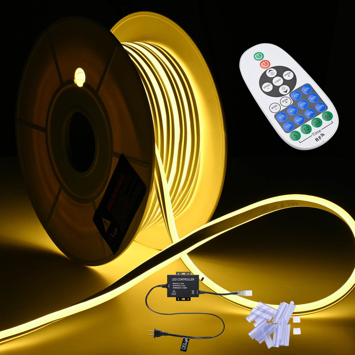 Yescom BiLume 2700K Neon Rope Light RF Control 120V Outdoor IP65