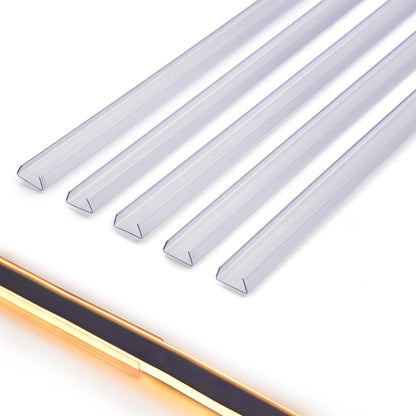 Yescom 3ft 9/16in. Plastic U-Channels Set(5) - For 2700K Neon Rope Lights