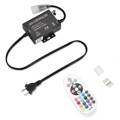 Yescom 110V LED Controller & RF Remote for Neon Rope Light RGBW