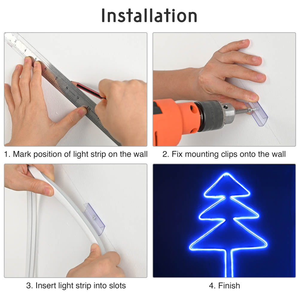 Yescom RGB Rope Light Flexible App & RF Control