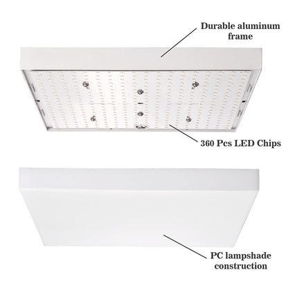 Yescom Kitchen Ceiling Light Square Dimmable Flush Mount w/ Remote 36W