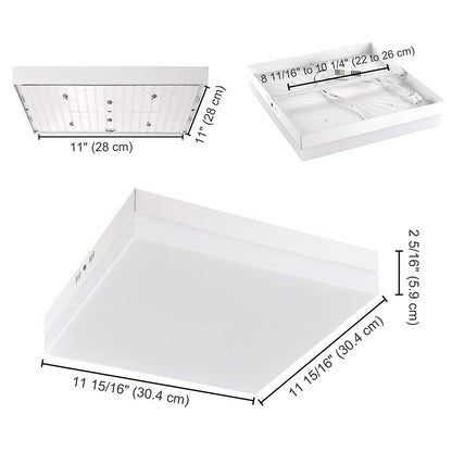 Yescom Kitchen Ceiling Light Square Dimmable Flush Mount w/ Remote 36W