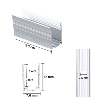 Yescom Aluminium LED Channel Track 6x10mm for 2700K Neon Rope Light