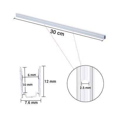 Yescom Aluminium LED Channel Track 6x10mm for 2700K Neon Rope Light