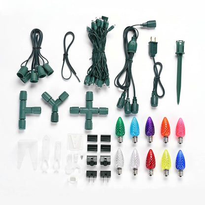 Yescom LED String Lights Sample - C9, 5mm Wide Angle Conical LED