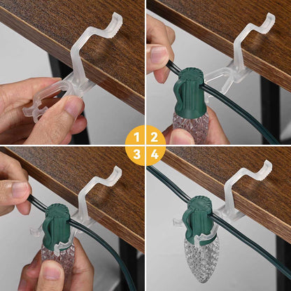 Yescom C7 C9 Christmas Light Clips, Hangers, Stakes, End Caps