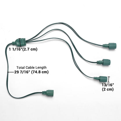 Yescom Splitter Connectors for 110V Mini Christmas String Lights 10Set