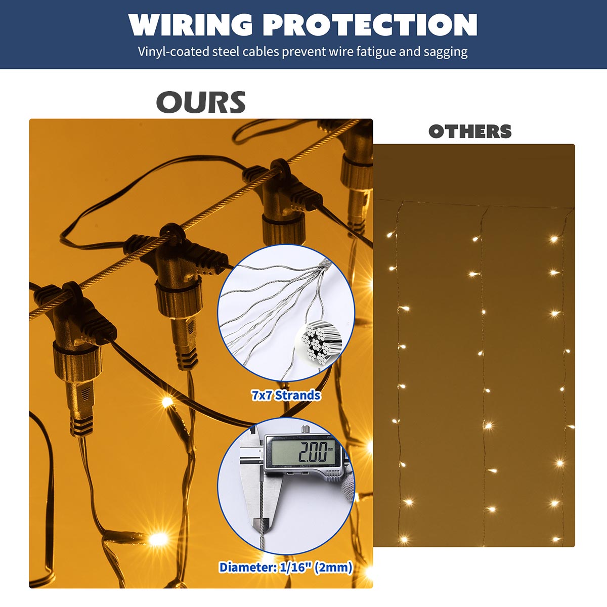 Yescom Commercial Twinkle Curtain String Light 40x10ft
