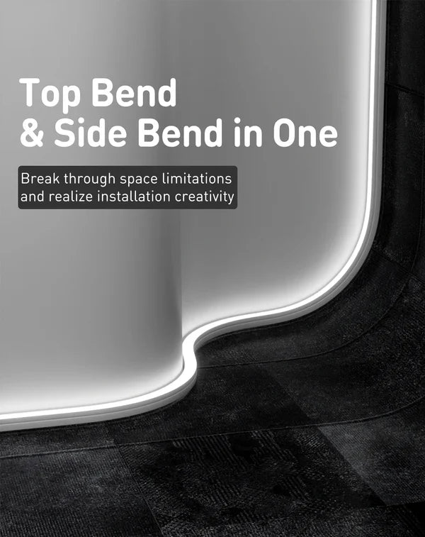 120V 3D Bend Flexible Neon Flex LED Strip, Top & Side Bend, 6000K Cool White