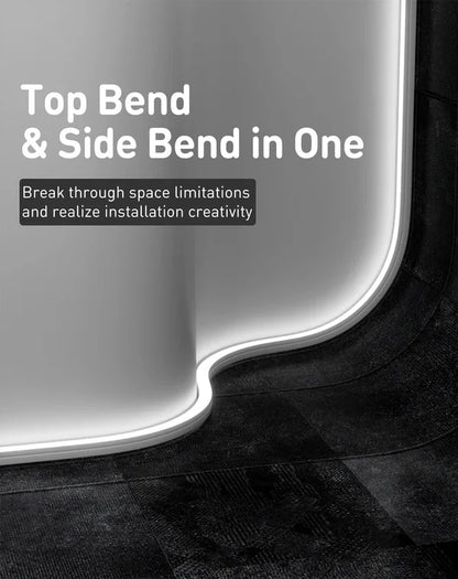 120V 3D Bend Flexible Neon Flex LED Strip, Top & Side Bend, 6000K Cool White