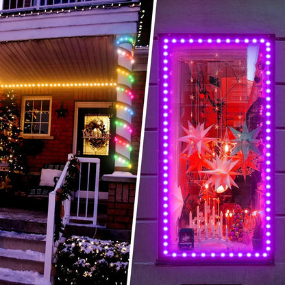 120V RGB Twinkle LED Rope Light with Remote Control and Dynamic Color Modes
