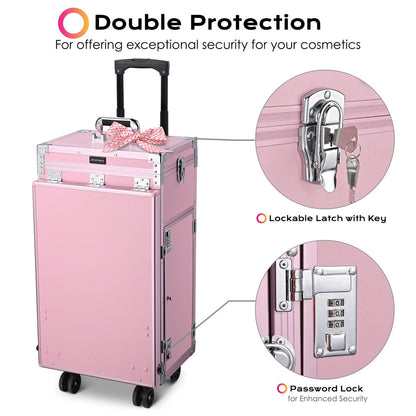 Byootique Nail Table Makeup Station Speaker Drawers Mirror