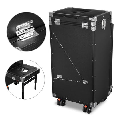 Byootique Pedicure Cart with Footrest Portable Trolley with Drawers