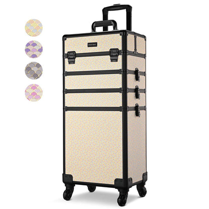 Byootique Rolling Makeup Case Art Deco Artist Travel Case