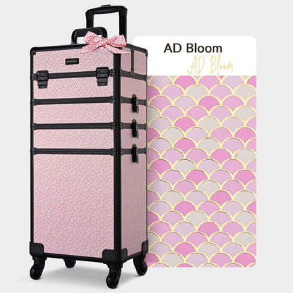 Byootique Rolling Makeup Case Art Deco Artist Travel Case