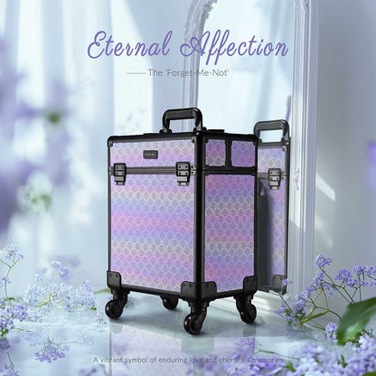 Byootique ForgetMeNot Cosmetology Rolling Case Makeup Case