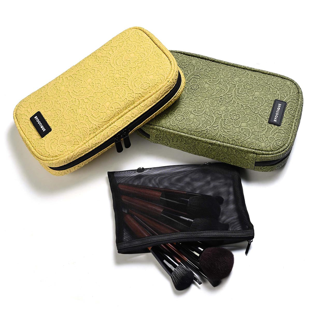 Byootique Makeup Brush Belt Pouch Organizer 17 Slots w/ Handle