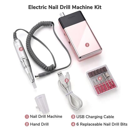 Yescom Electric Nail Drill File Manicure Machine Rechargeable