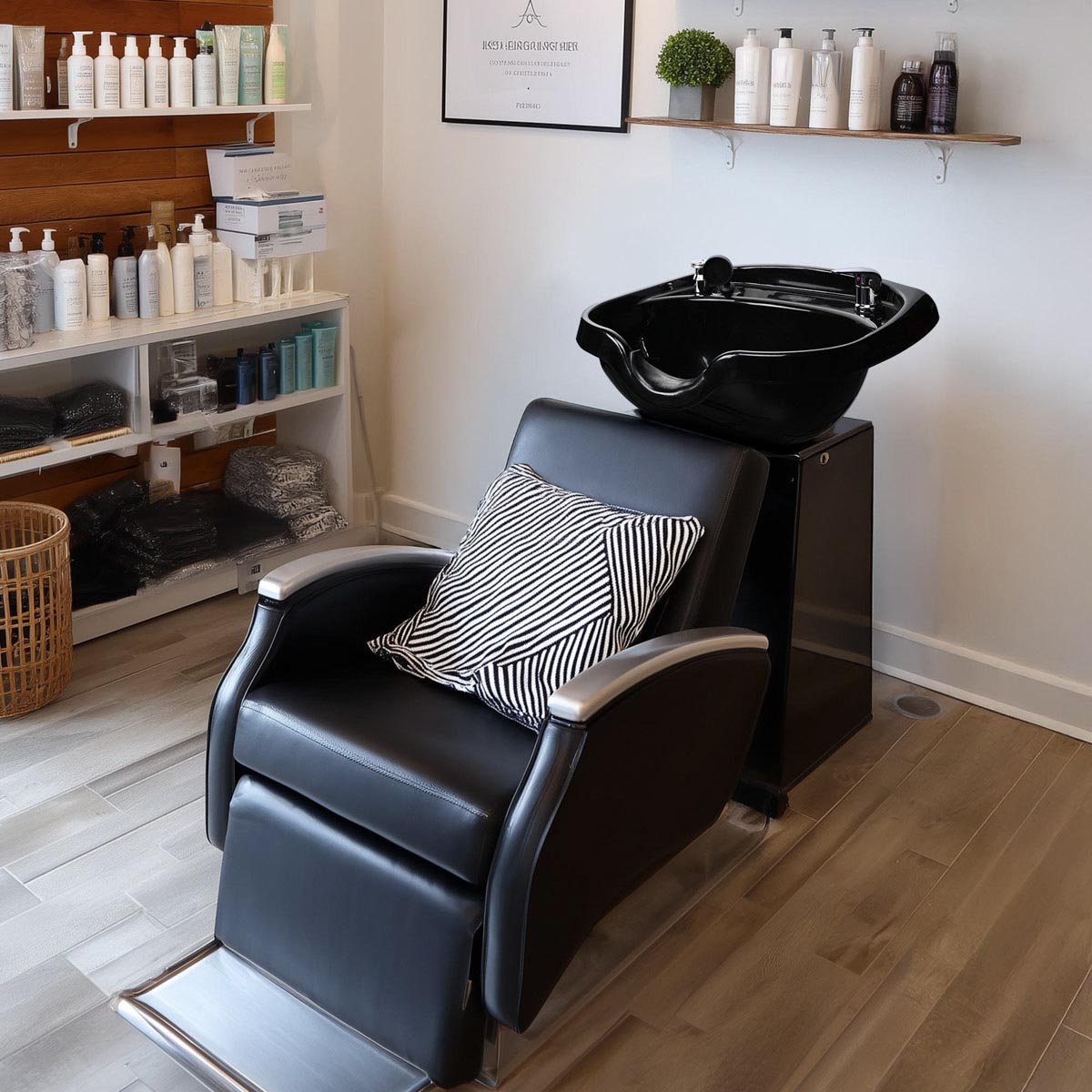 Yescom Vacuum Breaker Shampoo Bowl w/ Gel Neck Rest