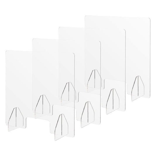Yescom Sneeze Guards with Window Acrylic Desk Partitions 24x24" 4-Pack