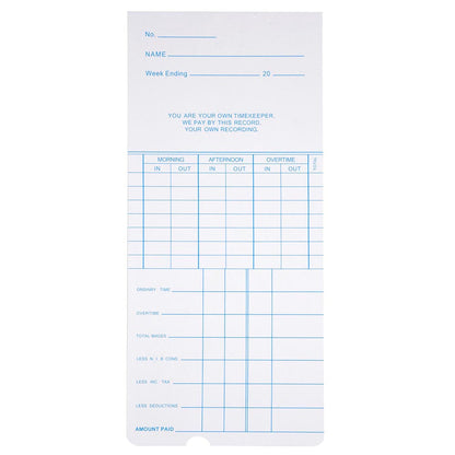 Yescom Attendance Cards Weekly Records 50 Card / Pack