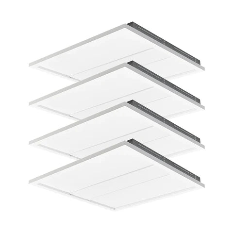 LED Panel/Troffer, 2x2, Adjustable Wattage 20W/25W/30W, CCT Adjustable 3500K/4000K/5000K, 3750 Lumens