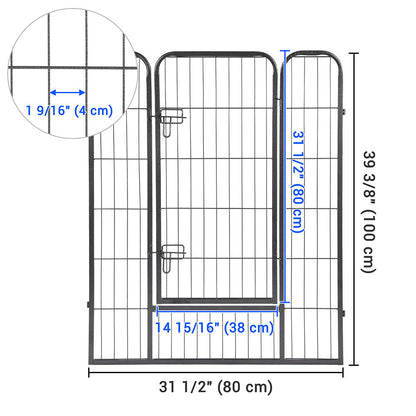 Yescom Heavy Duty Dog Playpen 40" Tall 48-Panel Puppy Pen Metal