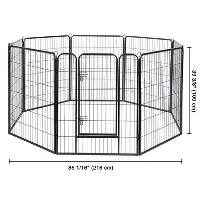 Yescom Heavy Duty Dog Playpen 40" Tall 8-Panel Puppy Pen Metal