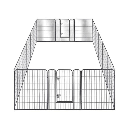 Yescom Heavy Duty Dog Playpen 40" Tall 16-Panel Puppy Pen Metal