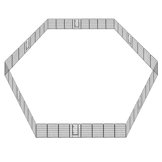 Yescom Heavy Duty Dog Playpen 40" Tall 48-Panel Puppy Pen Metal