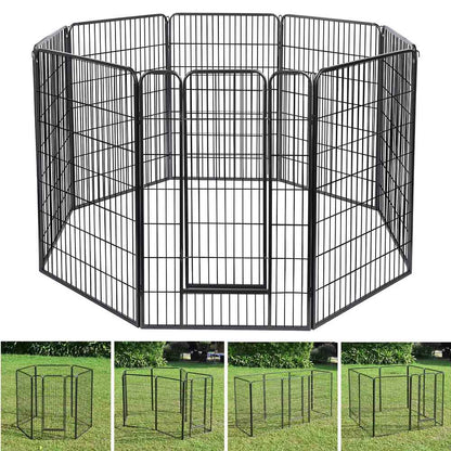 Yescom Heavy Duty Dog Playpen 48" Tall 48-Panel Puppy Pen Metal