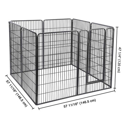 Yescom Heavy Duty Dog Playpen 48" Tall 32-Panel Puppy Pen Metal