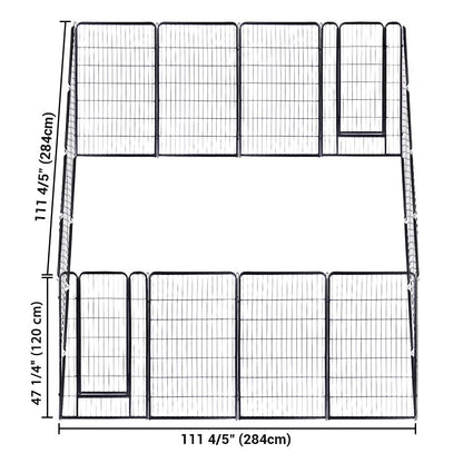 Yescom Heavy Duty Dog Playpen 48" Tall 16-Panel Puppy Pen Metal