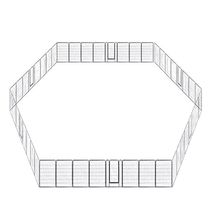 Yescom Heavy Duty Dog Playpen 48" Tall 48-Panel Puppy Pen Metal