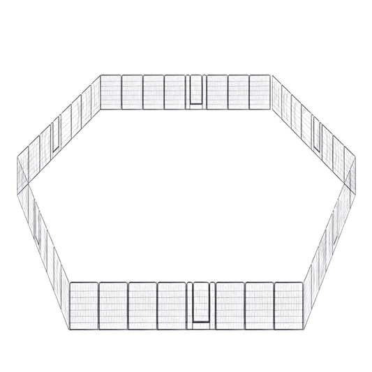 Yescom Heavy Duty Dog Playpen 48" Tall 48-Panel Puppy Pen Metal
