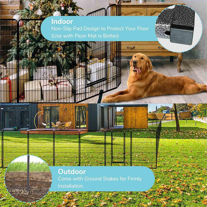 Yescom Heavy Duty Dog Playpen 40" Tall 16-Panel Puppy Pen Metal