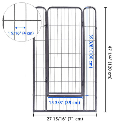 Yescom Heavy Duty Dog Playpen 48" Tall 24-Panel Puppy Pen Metal