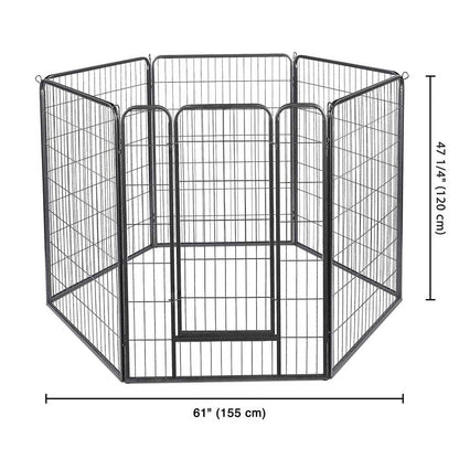 Yescom Heavy Duty Dog Playpen 48" Tall 24-Panel Puppy Pen Metal