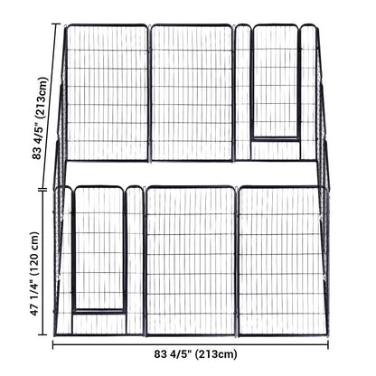 Yescom Heavy Duty Dog Playpen 48" Tall 12-Panel Puppy Pen Metal