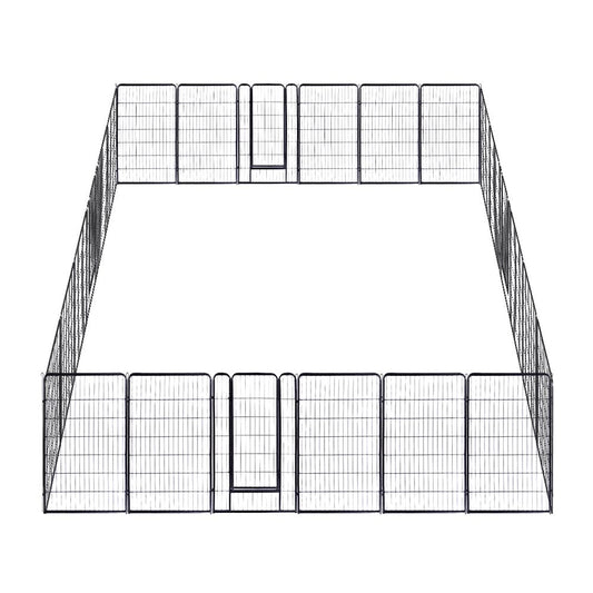 Yescom Heavy Duty Dog Playpen 48" Tall 24-Panel Puppy Pen Metal