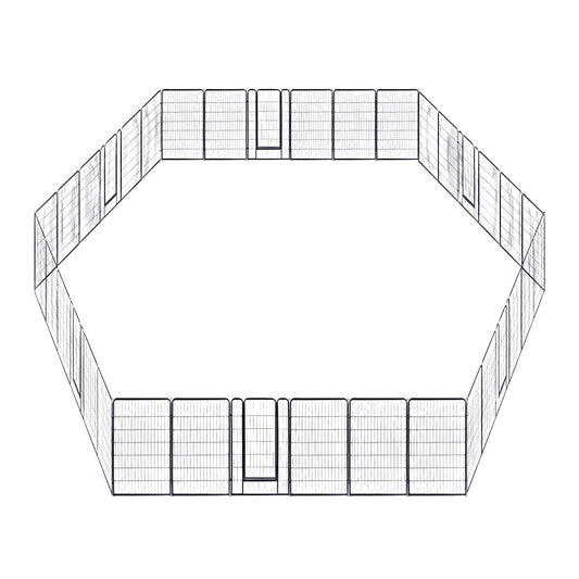 Yescom Heavy Duty Dog Playpen 48" Tall 36-Panel Puppy Pen Metal
