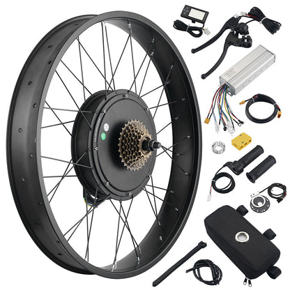 Yescom Bicycle Motor Kit Fat Bike Conversion Kit 1500W 48V 26"