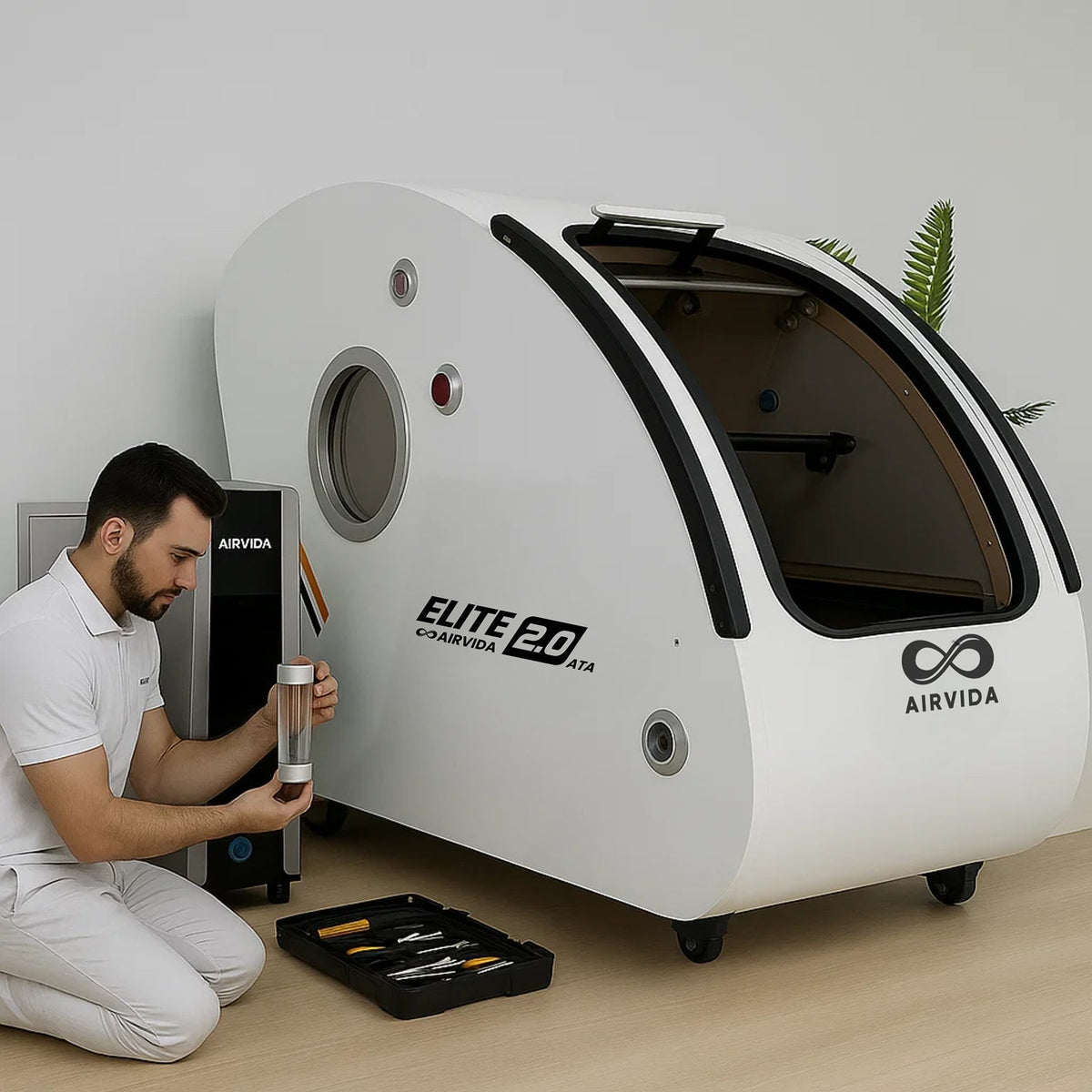 Airvida Elite Sitting Hard Shell Hyperbaric Chamber – 1.3–2.0 ATA