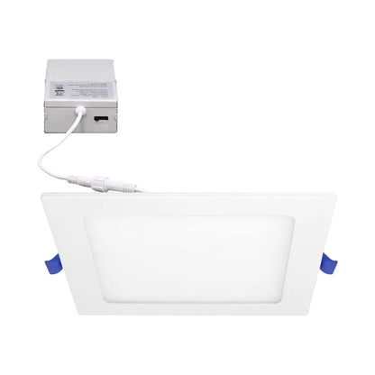 6-Inch Square Ultra-Slim LED Downlight, 5CCT, 15W, 1100LM, Dimmable, Baffle Trim, ETL/Energy Star/T24
