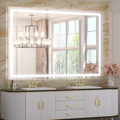 3-Color Dimmable Frontlit LED Bathroom Mirror – ETL Certified - Anti-Fog - Wall-Mounted Vanity