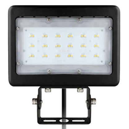 30W LED Flood Light - 3819 Lumens - 5000K Daylight - 100-277V - Yoke Mount - Black Housing - IP65 - UL & DLC Listed
