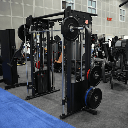 Megatron Dual Adjustable Pulley / Smith Combo - Muscle D Fitness - Selectorized Weight Adjustment - Functional Pull-Up Bar - Dual Station