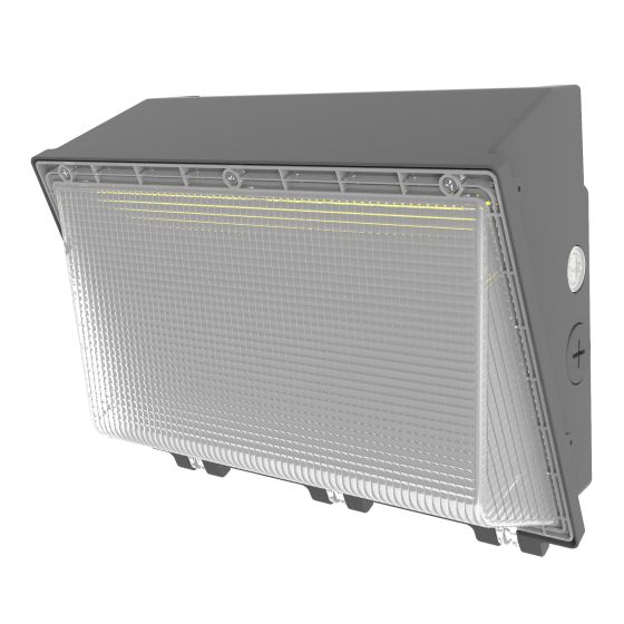 LED Wall Pack Light Built-in Photocell, 120W/100W/80W, 3000K-5000K, 15,600 Lumens, 120-277 VAC